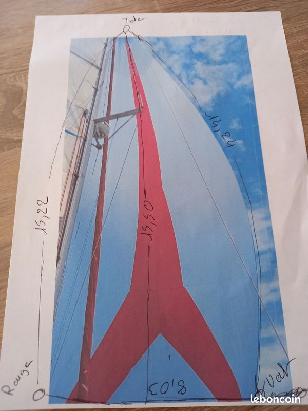 spinnaker asymetrique NEUF avec chaussette