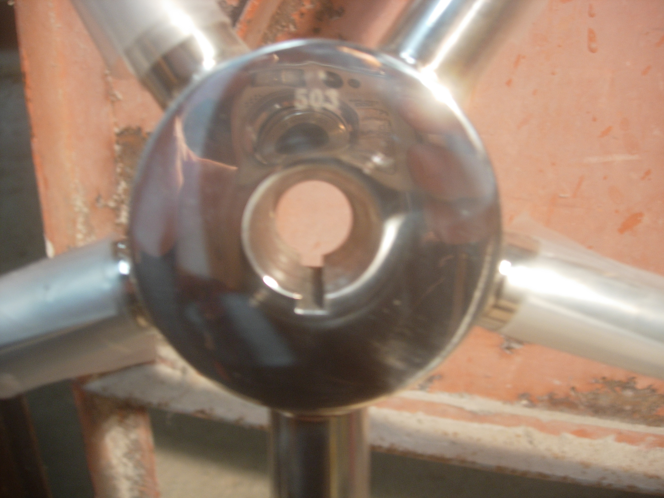 Barre à Roue inox/cuir neuve