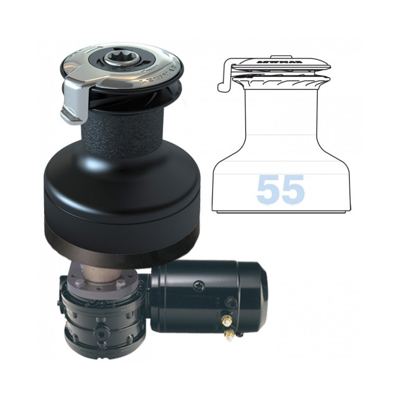 WINCH ÉLEC LEWMAR 55 ‘est’ EVO Alu-noir neuf valeur 10091€ à vendre 6360 €
