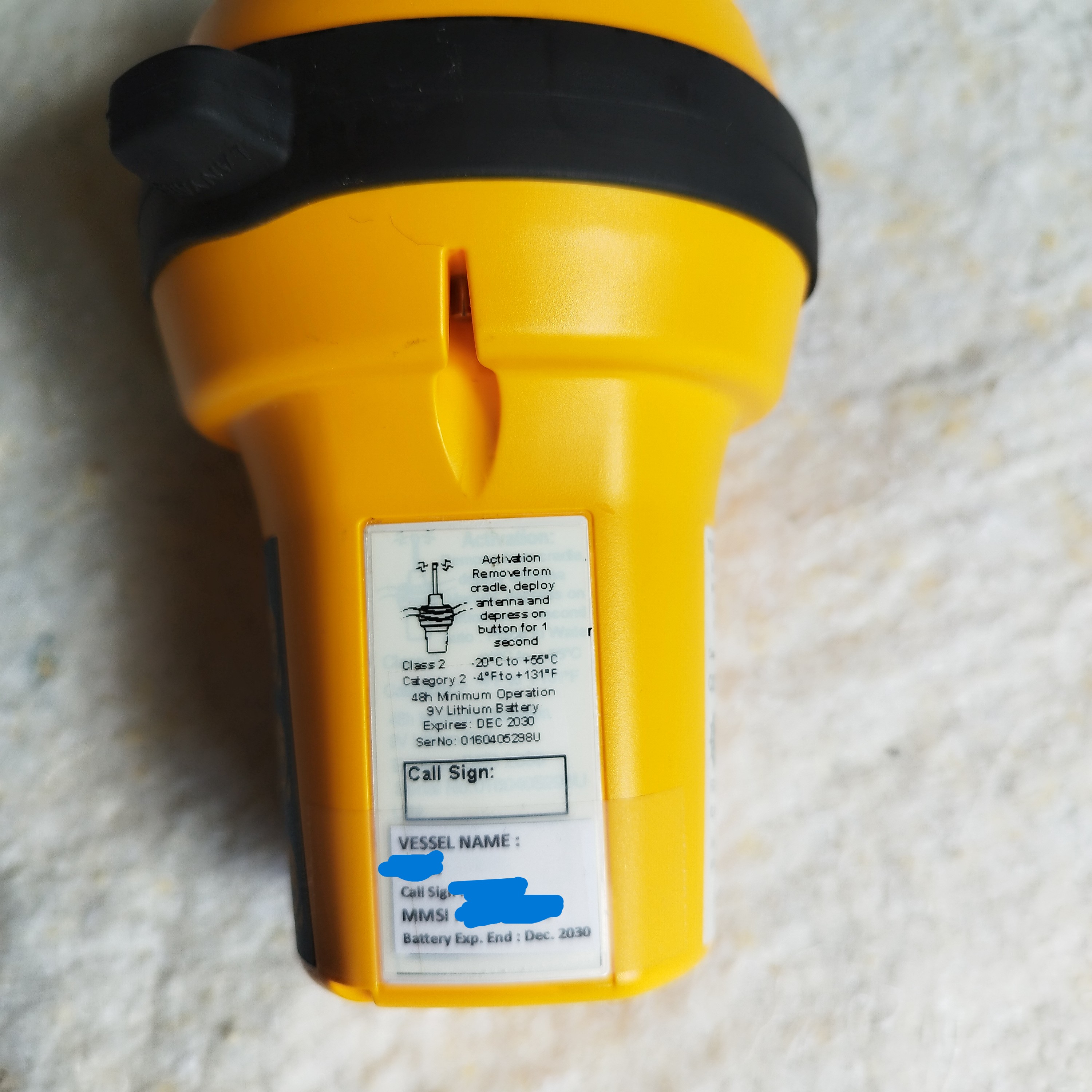 Balise EPIRB 1 Marque RescueMe
