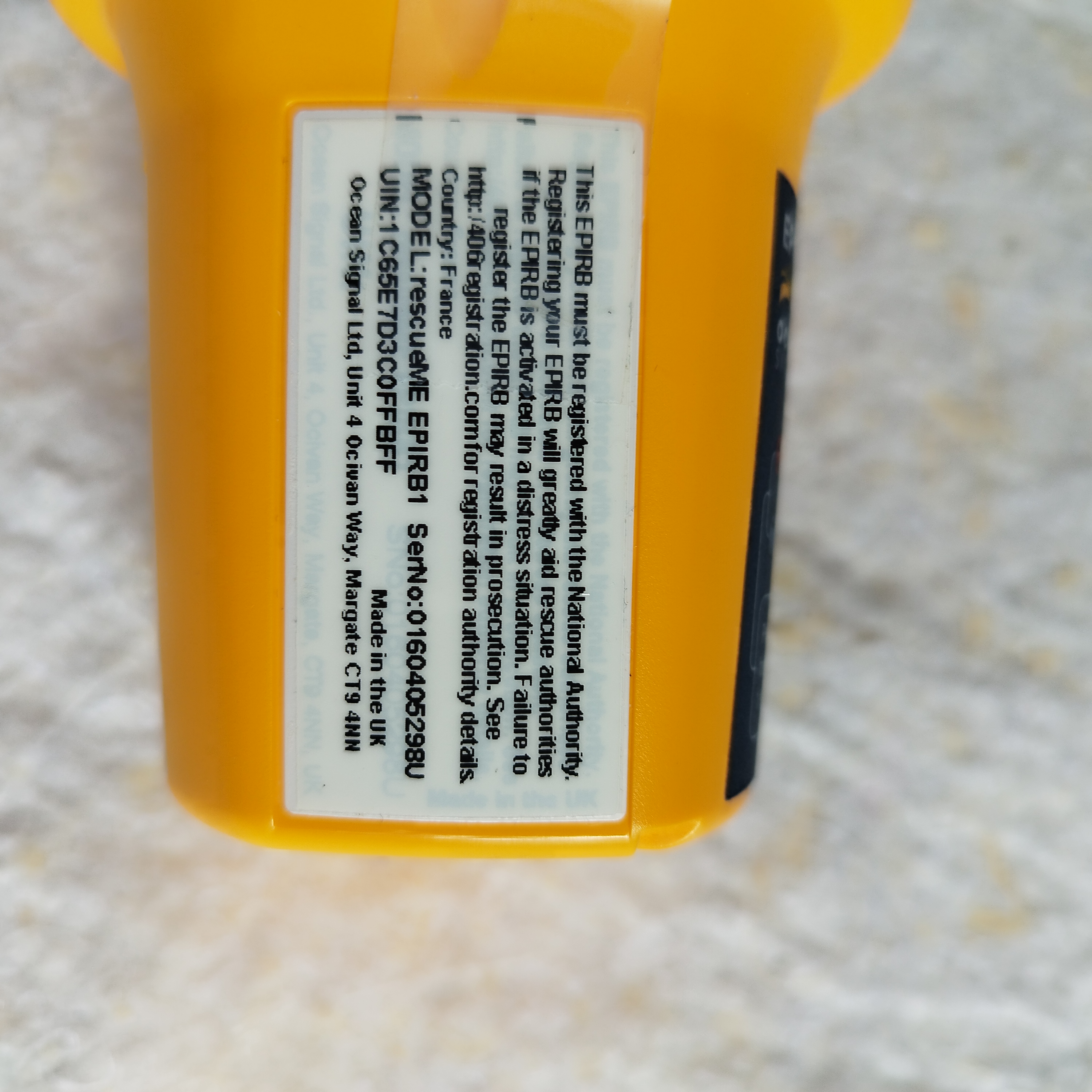 Balise EPIRB 1 Marque RescueMe